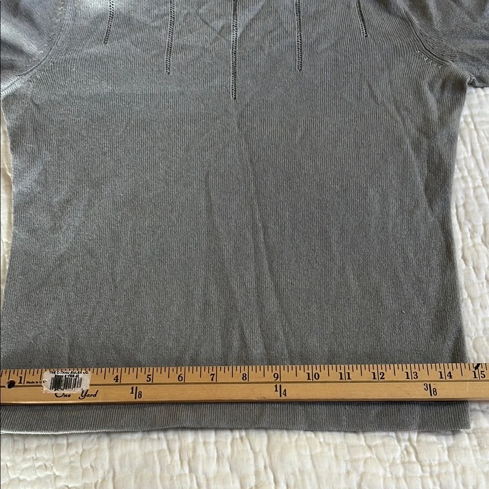 Silk cashmere grey pullover women’s soft classic sweater s/xs - Picture 7 of 8